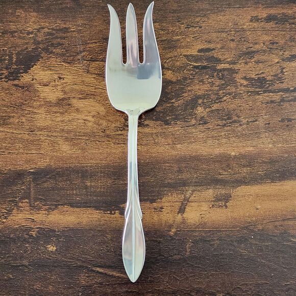 2 pc. OLD CALIFORNIA / Californian Salad Set Spoon & Fork Serving Flatware VTG - Picture 8 of 10